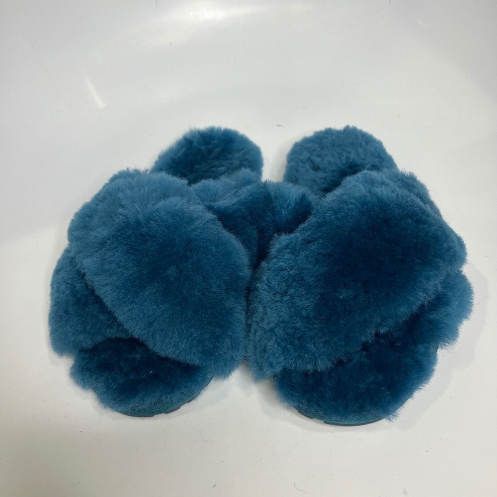 EMU Australia Mayberry sheepskin slippers dark teal women's size 7 winter cozy - Picture 3 of 8